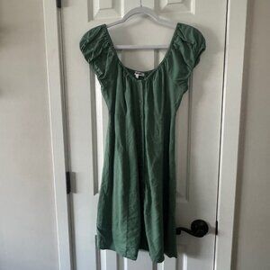 Madewell Margie Mini Dress Trellis Green Size 2 New with Tags P3